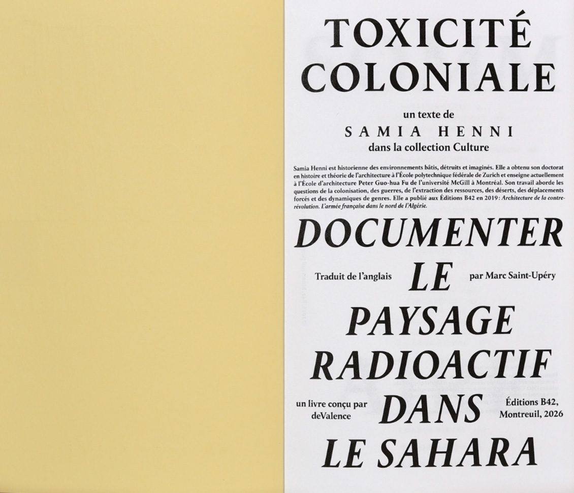 Toxicité coloniale – interior view